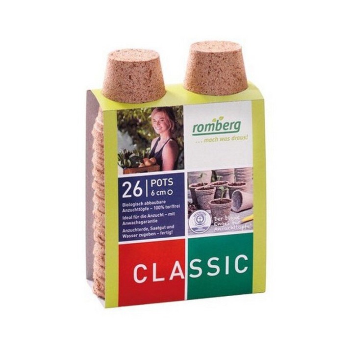 Biologisch abbaubare Töpfe 6cm x26 Sämlinge Stecklinge umpflanzen | Stecklinge / Keimung