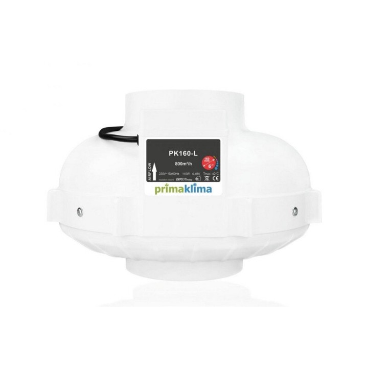 Prima Klima 800m³/h Ø160mm Rohrventilator ideal 1.5m² HPS 600W | Ventilatoren