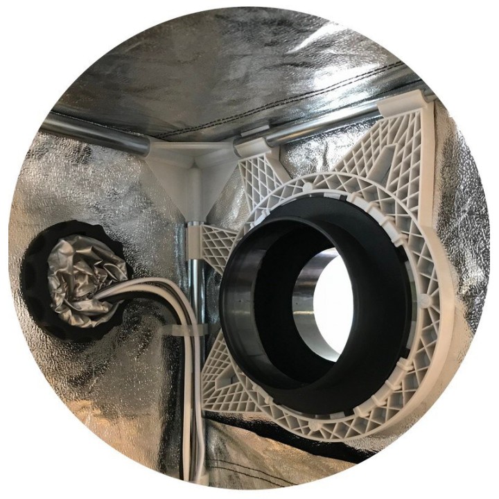 Secret Jardin Ducting Flange Maßzeichnung technische Größen | Secret Jardin Zubehör