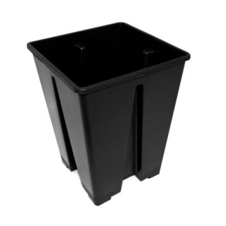 Vierkant-Topf 3.4l 15x15x20cm Indoor Anbau Pflanzentopf schwarz | Töpfe / Wannen