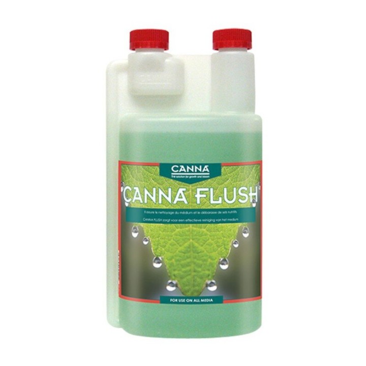Canna Flush 1l Verpackung Dosierung Etikett Rückseite Detail | Canna