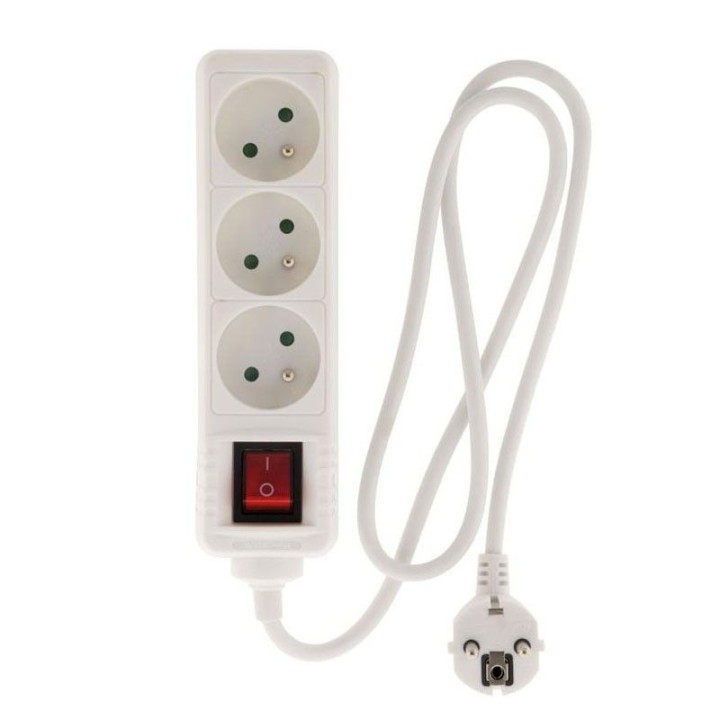 Steckdosenleiste 3-fach Schalter Sicherheit Indoor Growroom | Elektrisches Zubehör